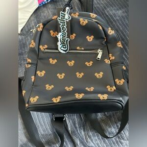 Black and Orange Mini Backpack